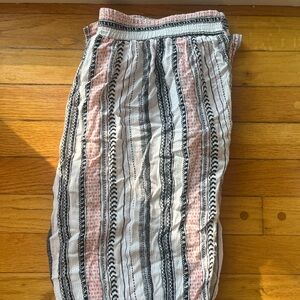 A. Byer Women's Striped Pants in Pink and Black